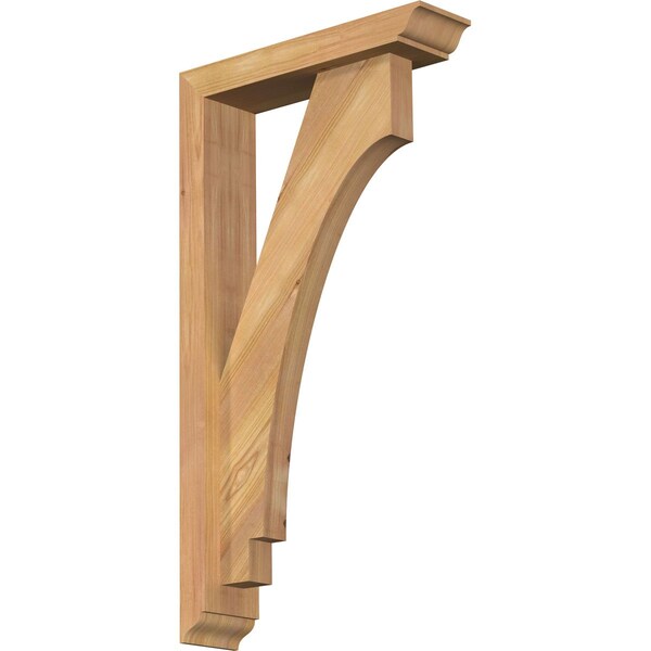 Ekena Millwork Imperial Traditional Smooth Bracket w/ Offset Brace, Western Red Cedar, 3 1/2"W x 14"D x 26"H BKT0402X14X26IMP01SWR - main